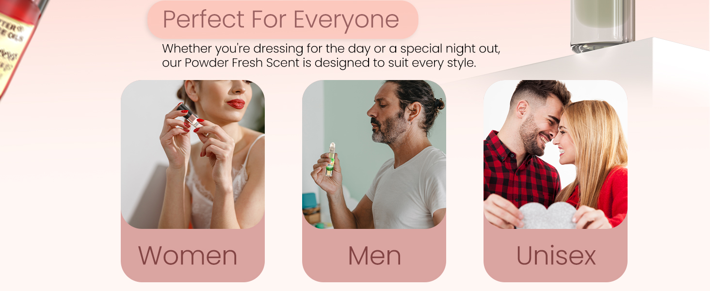 MOBETTER FRAGRANCE OILS Baby Powder Perfume Oil Roll-On for Women & Men  Long Lasting Alcohol-Free Body Oil with Sweet Powdery Scent  Travel Size, Soft Baby Powder Fragrance