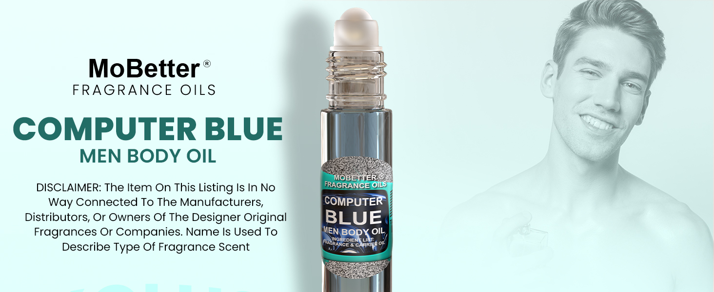 MOBETTER FRAGRANCE OILS  Hues of Blue Light Body Oil for Men  Inspired by Light Blue Cologne  Long Lasting  13 oz Roll On  Alcohol Free  Travel Size Fragrance Oil