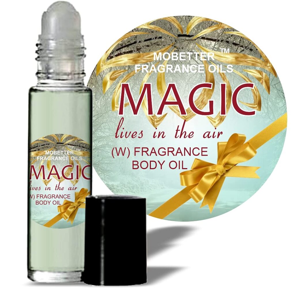 Magic Lives In The Air For Women perfume Body Oil Fragrance 1/3 oz roller ball, Floral Fruity Gourmand, Long Lasting, Travel Size, Uncut