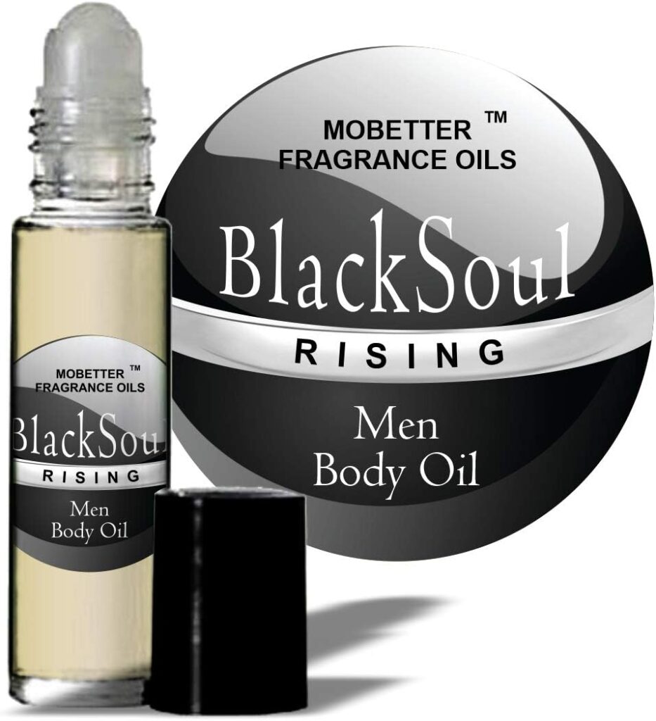 Black Soul Rising Men Cologne Fragrance Body Oil by Mobetter Fragrance Oils