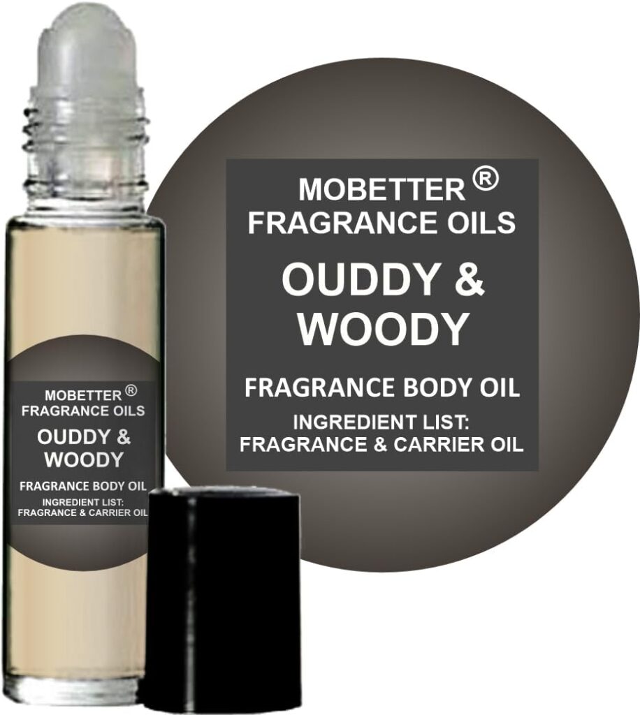 MOBETTER FRAGRANCE OILS Oudy and Woody Unisex Perfume Body Oil (.33 fluid oz, Ouddy and Woody)