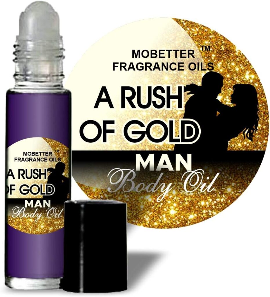 A Rush of Gold Men Fragrance Body Oil by Mobetter Fragrance Oils