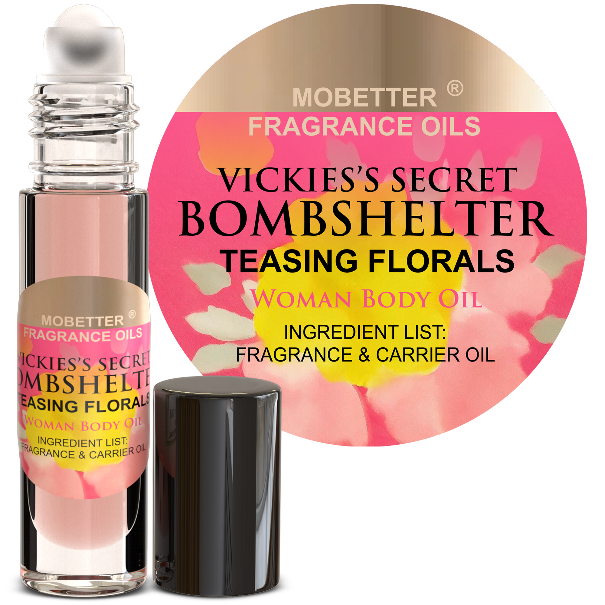 B07YCXSVM8.MAIN Vickies“s Secret Bombshelter Teasing Florals Fragrance Body Oil for Women - Image 1