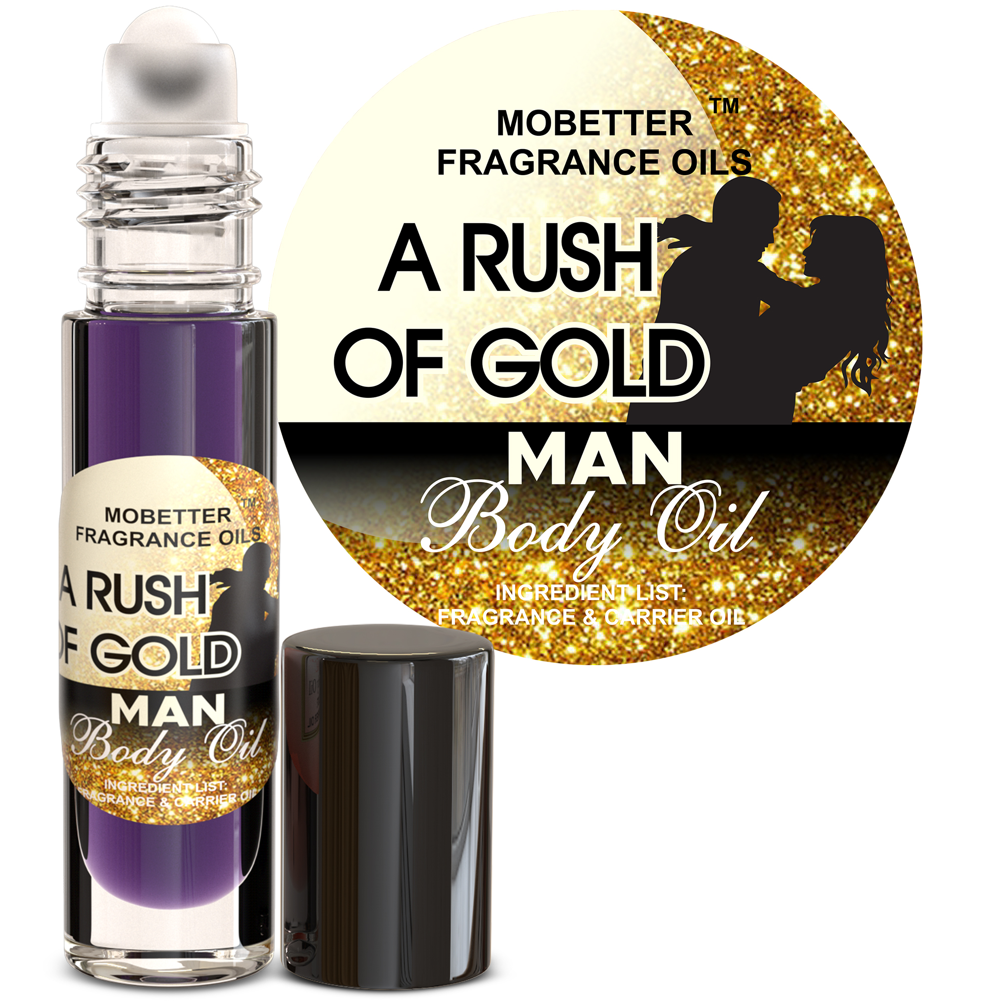 B08XPNCVQ2.MAIN A Rush of Gold Men Fragrance Body Oil - Image 1