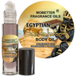 Egyptian Sandalwood Fragrance Body Oil 0.33 Oz Roll On Glass Bottle