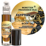 Egyptian Sandalwood Fragrance Body Oil 0.33 Oz Roll On Glass Bottle