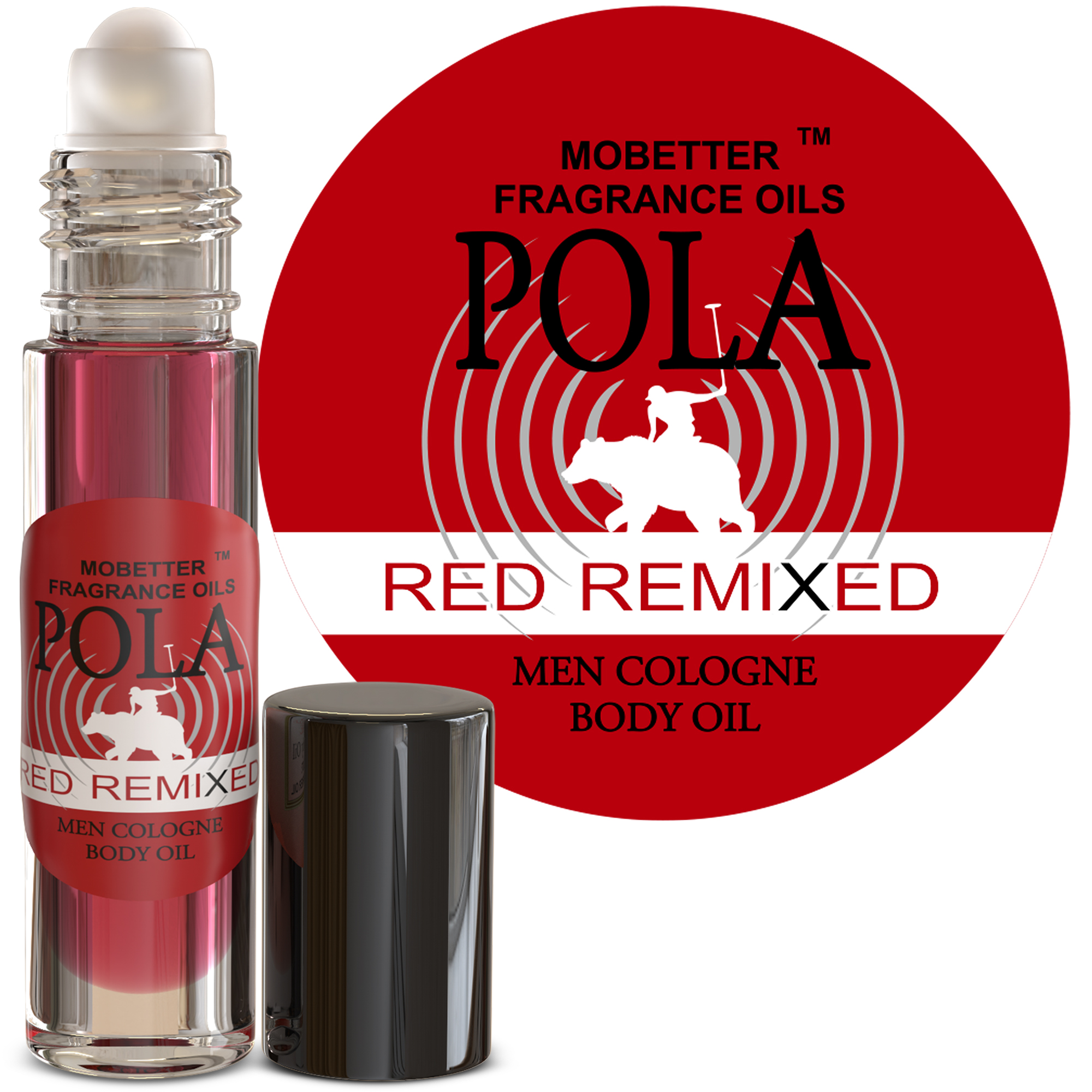 B0B1BF2474.MAIN Pola Red Remixed Cologne Body Oil for Men - Image 1