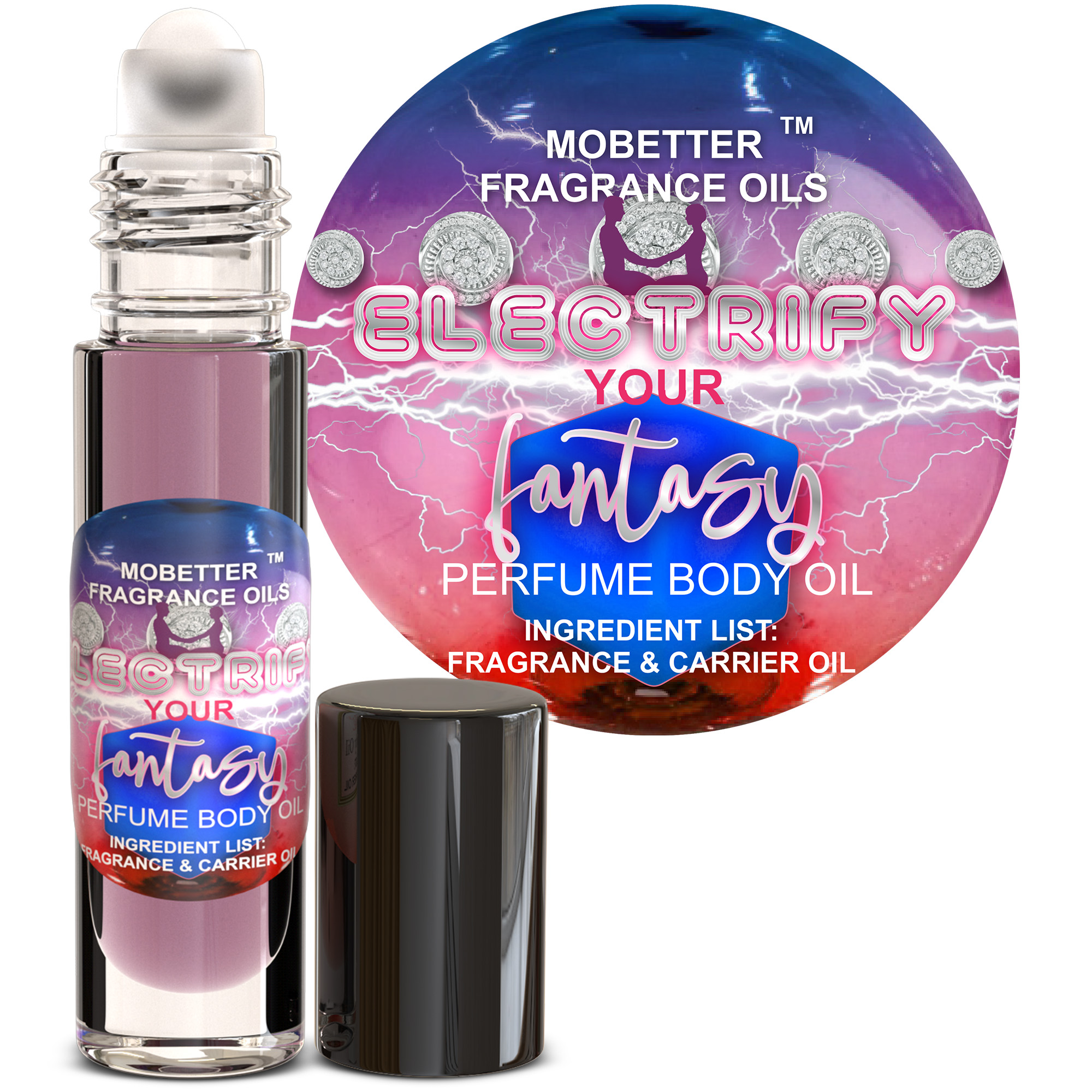 B0B76G6GB8.MAIN Electrify Your Fantasy Women Perfume Body Oil - Image 1
