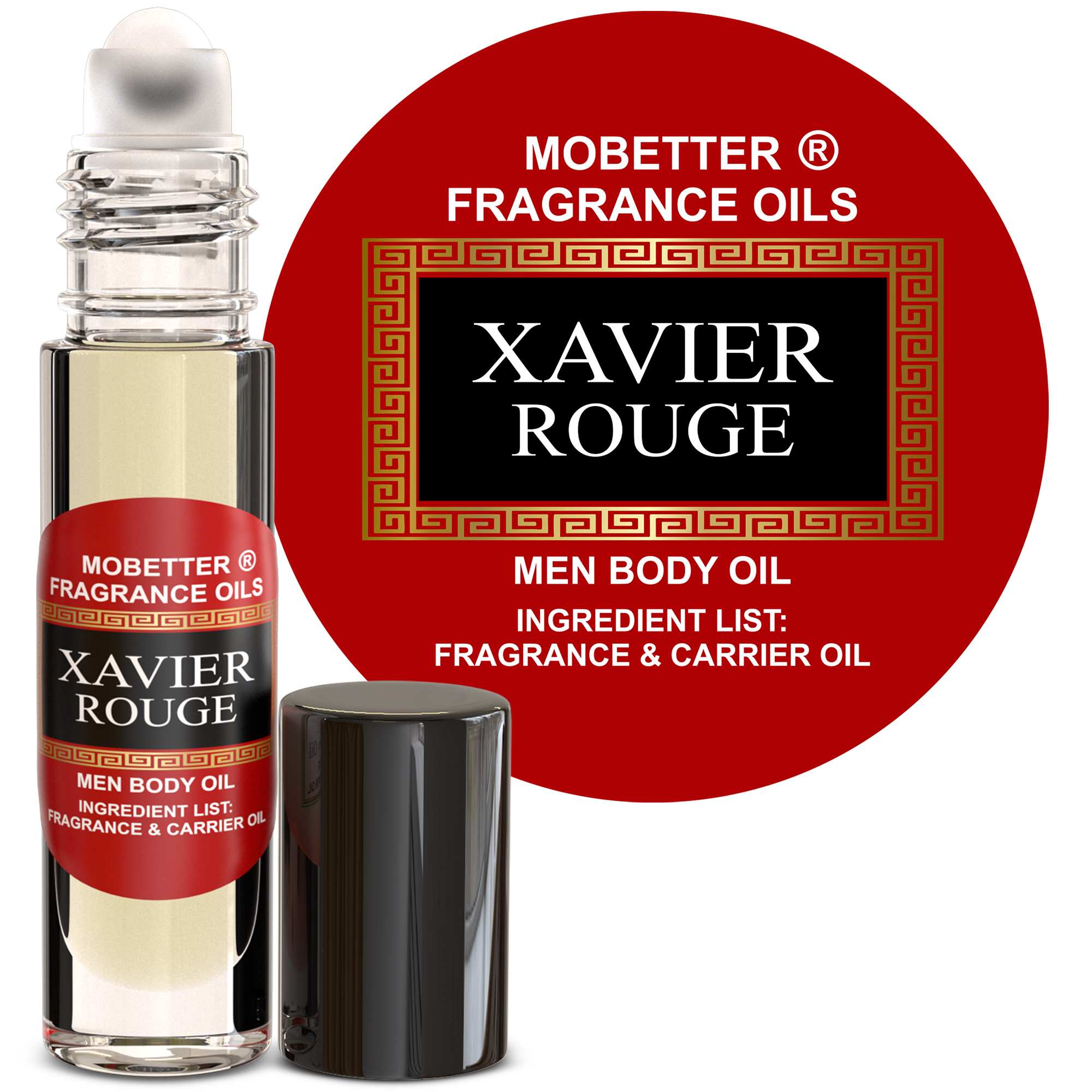 B0D49FTVGR.MAIN Xavier Rouge Men Cologne Body Oil - Image 1