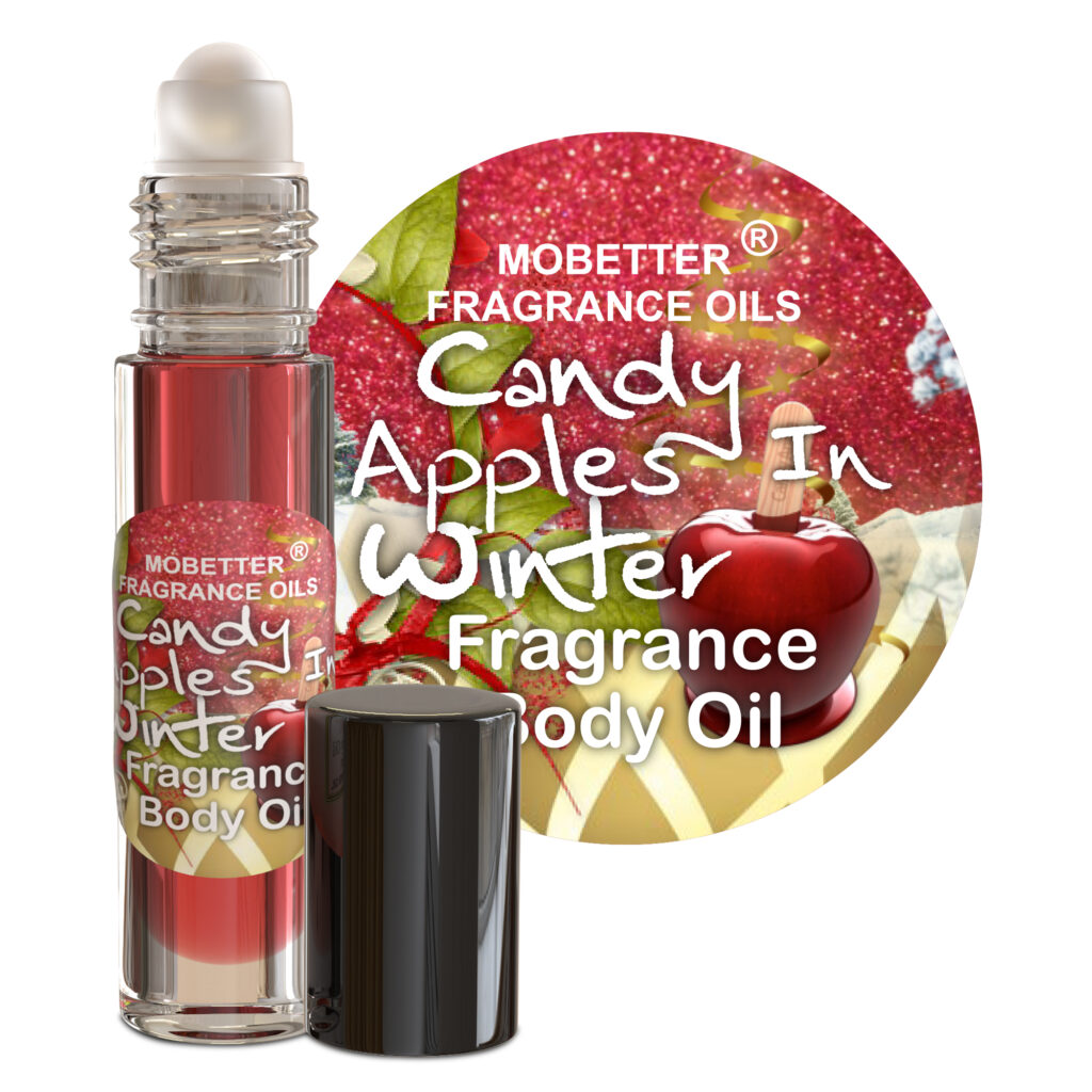 Candy Apples In Winter Perfume Fragrance Body Oil, Candy Apple and Orange, long lasting, travel size, Inspired by Winter Candy Apple