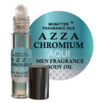 MOBETTER FRAGRANCE OILS AZZA CHROMIUM AQUI Men Cologne Body Oil 1/3 oz roll on Glass Bottle