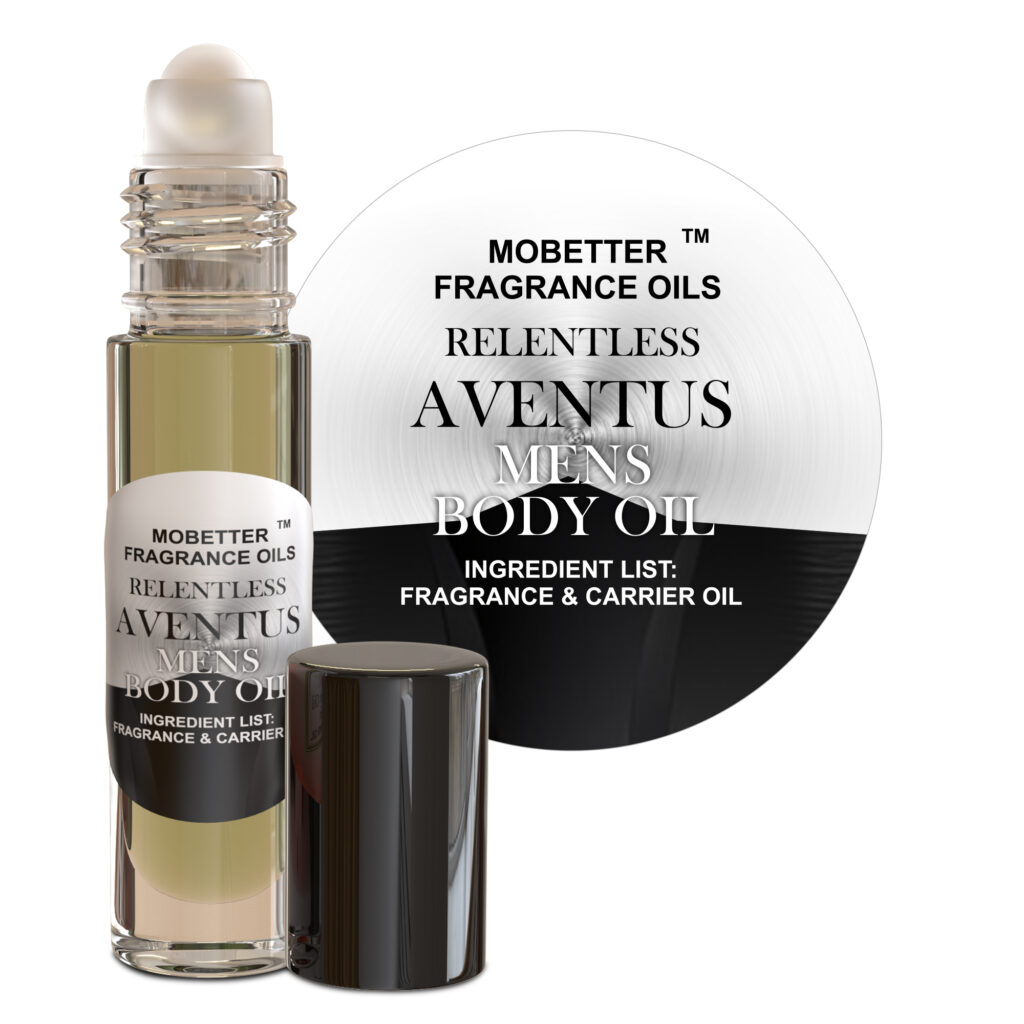 MOBETTER FRAGRANCE OILS Relentless Aventus Men Fragrance Body Oil, Chypre Fruity fragrance for men, Travel Size, Uncut