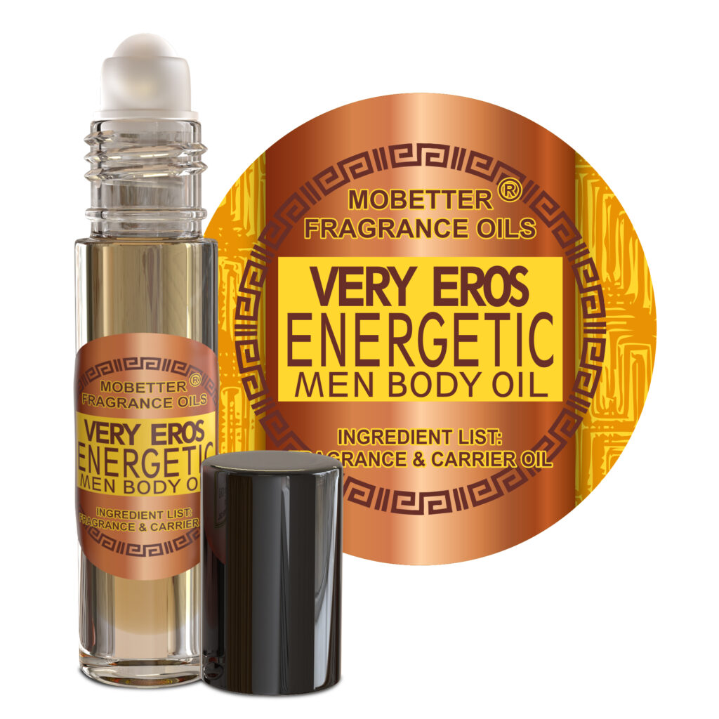 MOBETTER FRAGRANCE OILS, Very Eros Energetic Cologne Men Fragrance Body Oil for Men | Travel Size - Long Lasting Fragrance, Citrus Aromatic