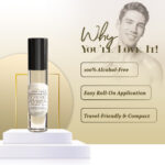 Flannel With Shades of Grey and White Rose Men Fragrance Body Oil - Image 4