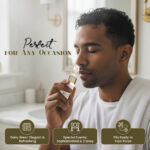 Flannel With Shades of Grey and White Rose Men Fragrance Body Oil - Image 6