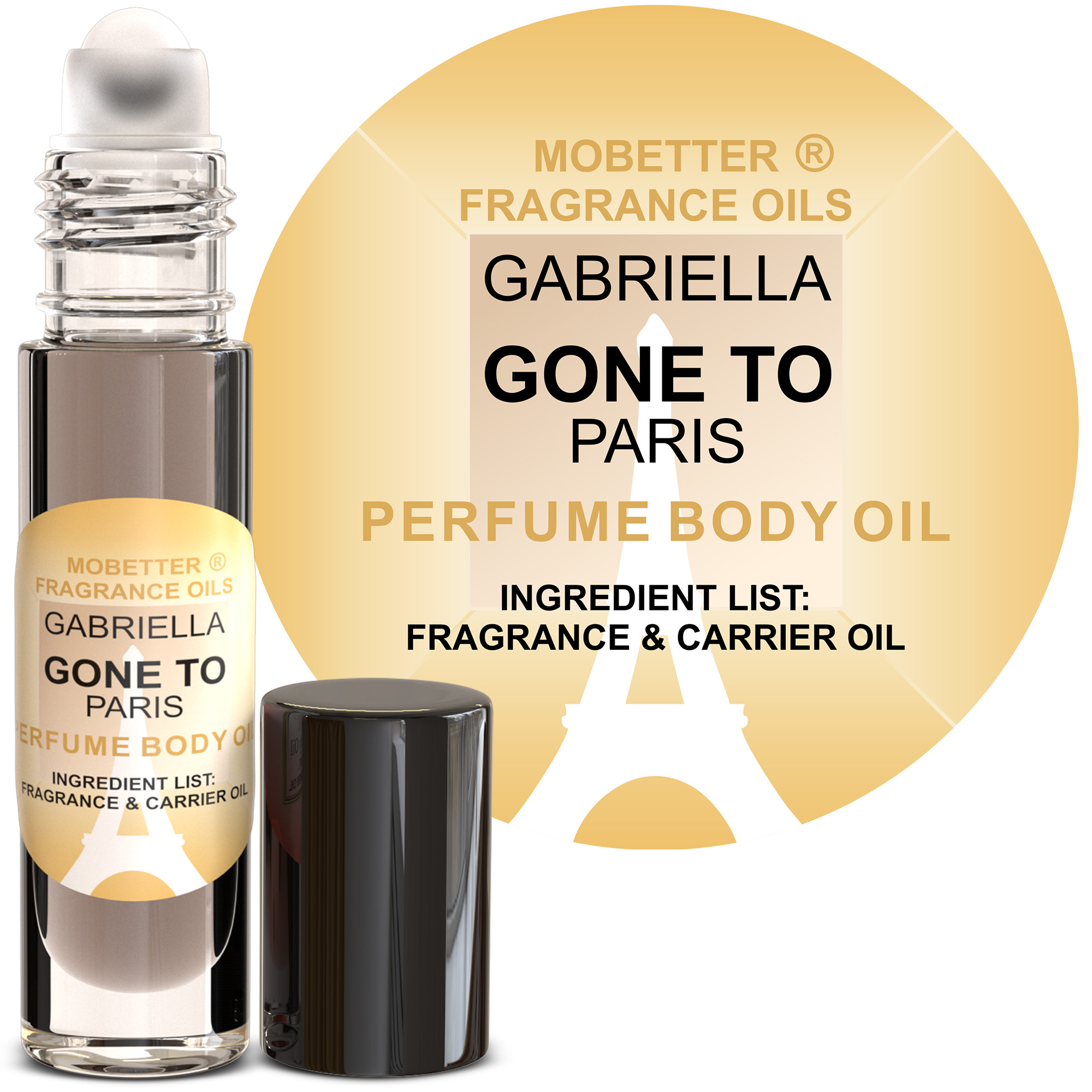 B0F8SM3571.MAIN Gabriella Gone to Paris Women Perfume Body Oil 10ml Roll On - Image 1