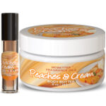 Peaches & Cream Body Butter & Body Oil Set, Moisturizing Body Care, Nourishing Feel, Long-Lasting Scent
