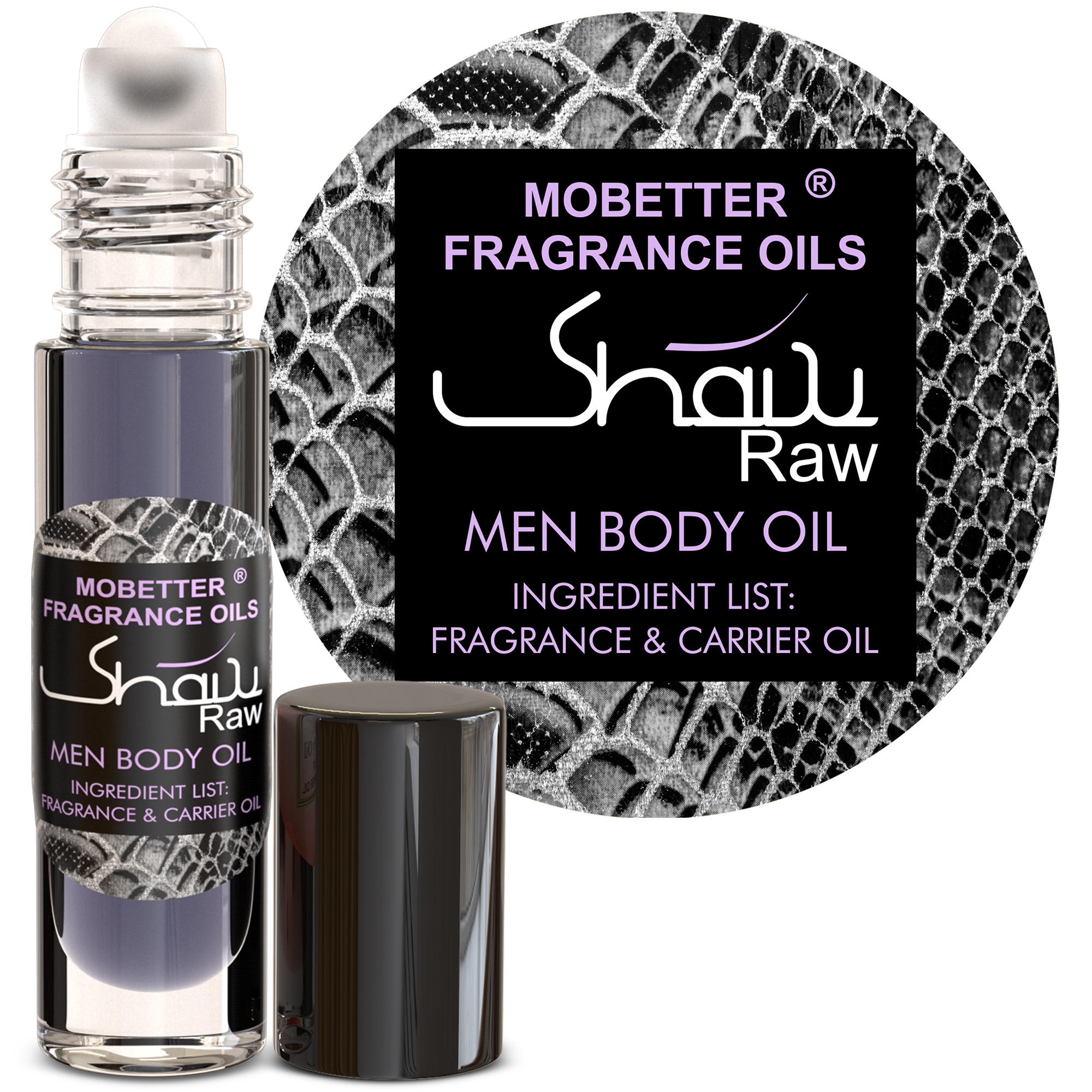 B0HL569MFN.MAIN Shaw Raw Fragrance Body Oil for Men - Image 1